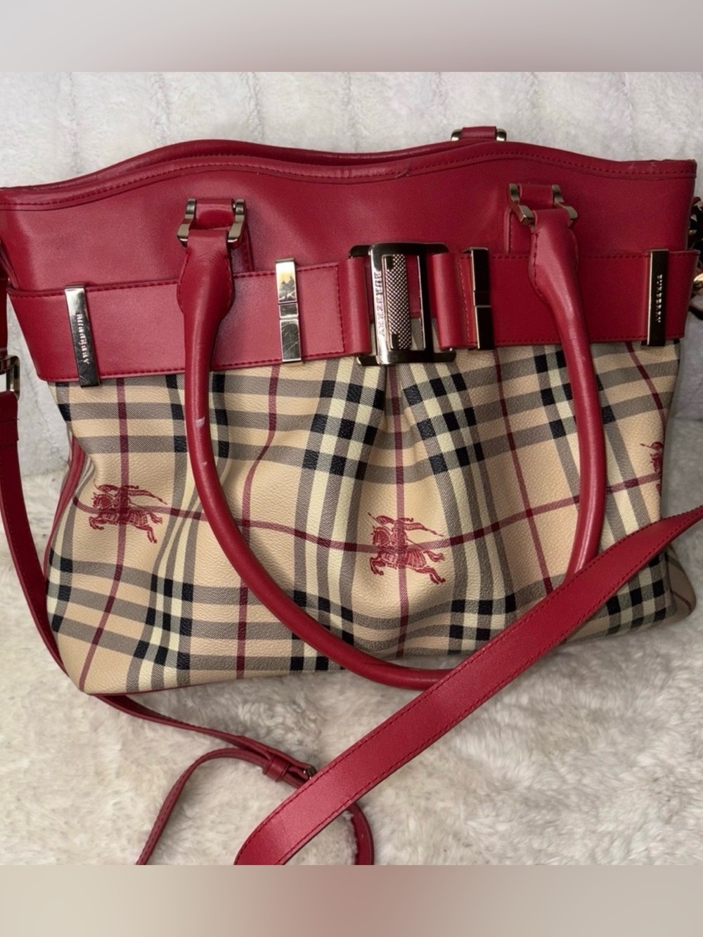 Burberry Tote,Nova Check, Designer Handbag,Luxury Purse,Vintage Burberry